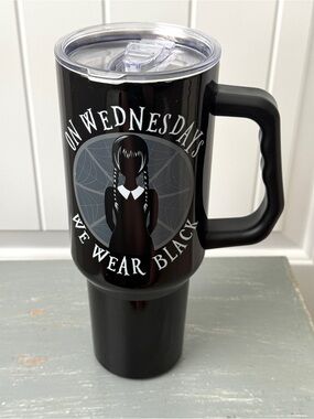 On Wednesdays We Wear Black Steel Tumbler 40oz